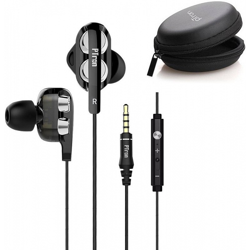 PTron Boom 3 Headphones, 4D Deep Bass Stereo Earphones