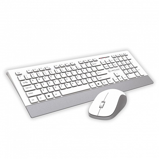 Lapcare Smartoo White Silver Wireless Combo Keyboard + Mouse 1200dpi - Multimedia