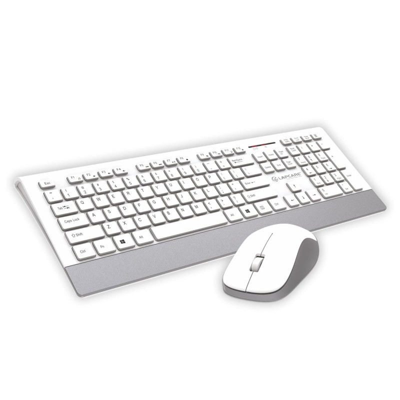 Lapcare Smartoo White Silver Wireless Combo Keyboard + Mouse 1200dpi - Multimedia