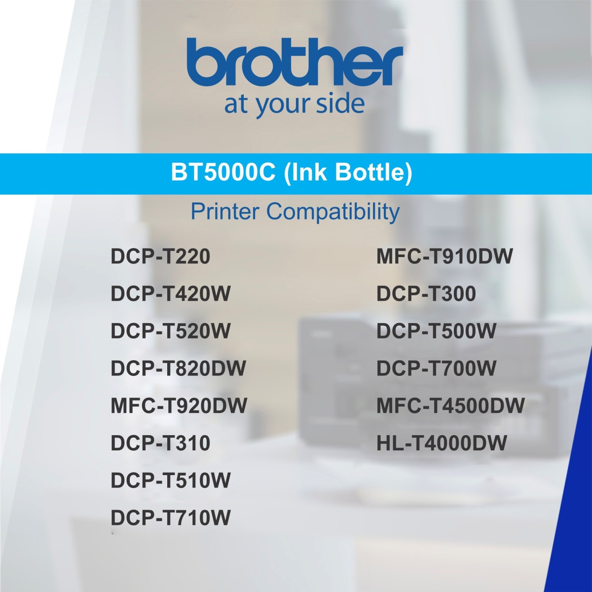 brother BT5000C for DCP-T226/DCP-T426W/DCP-T525W/DCP-T820DW Cyan Ink Bottle