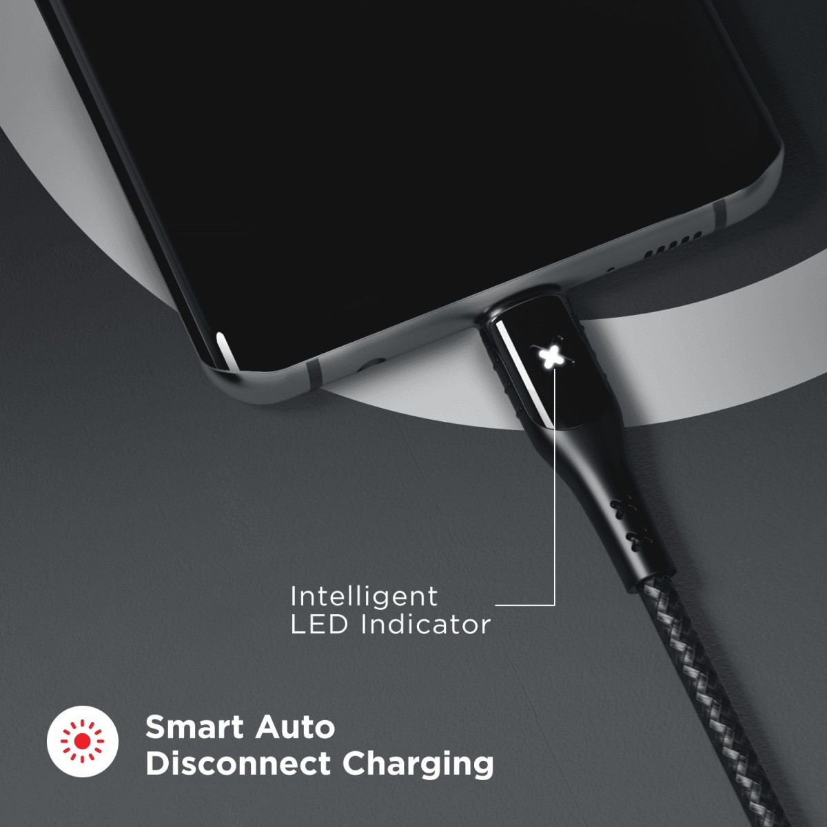 boAt USB Type C Cable 3 A 1.5 m 600 Stress Resistant,Auto Disconnecting with LED Indicator, 3A (Compatible with Mobile, Tablet, Laptop, Mecurial Black)