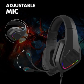 WINGS Vader 200 Wired Gaming  (Black, On the Ear)