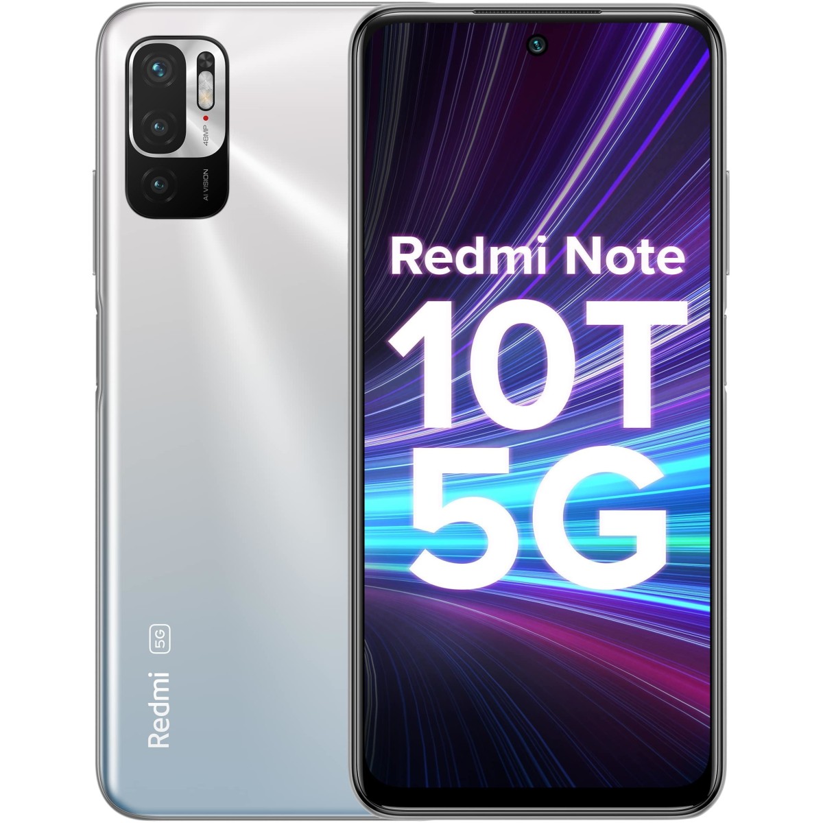 Redmi Note 10T 5G 64 GB, 4 GB RAM, Chromium White, Smartphone