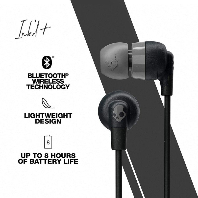 Skullcandy Inkd Plus Wireless in-Earphone with Mic Black Skullcandy Inkd Plus Wireless in-Earphone with Mic Black