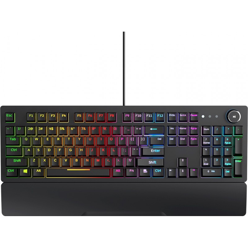 Redgear MK853 Shadow Blade Mechanical Keyboard with Drive Customization Spectrum LED Lights (Black)