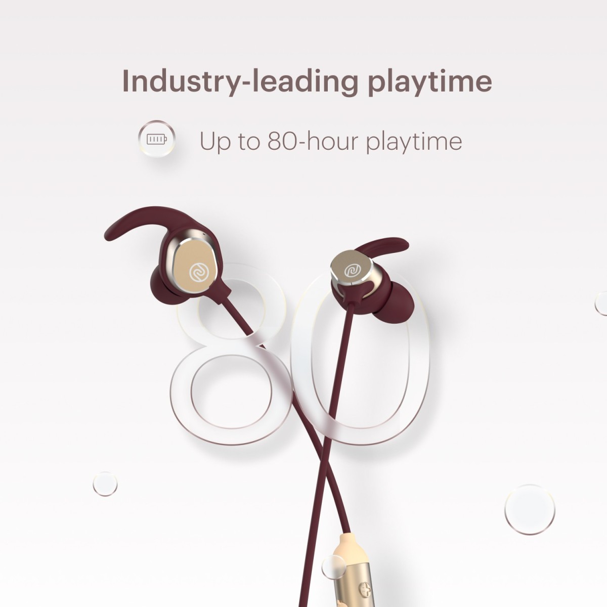 Noise Flair XL with 80hrs of playtime, ESR, Instacharge and Bluetooth v5.2 Bluetooth Headset (Burgundy, In the Ear) Noise Flair XL with 80hrs of playtime, ESR, Instacharge and Bluetooth v5.2 Bluetooth Headset (Burgundy, In the Ear)
