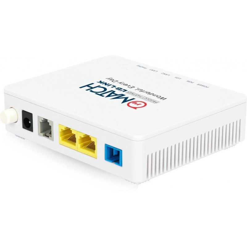 Match LB-Link BL-MX102L1V XPON ONU with Voice Router 0 GHz 1000 Mbps Wifi Speed NA Ethernet (Cable Broadband) (White) Match LB-Link BL-MX102L1V XPON ONU with Voice Router 0 GHz 1000 Mbps Wifi Speed NA Ethernet (Cable Broadband) (White)