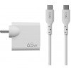 boAt 65 W Dual Port Gan All in 1 Charger with Smart Ic Protection, Auto Detectionwith Free Type C 100W Cable for iPhone & Andrioid Phones, Laptops & Tablets, White boAt 65 W Dual Port Gan All in 1 Charger with Smart Ic Protection, Auto Detectionwith Free Type C 100W Cable for iPhone & Andrioid Phones, Laptops & Tablets, White