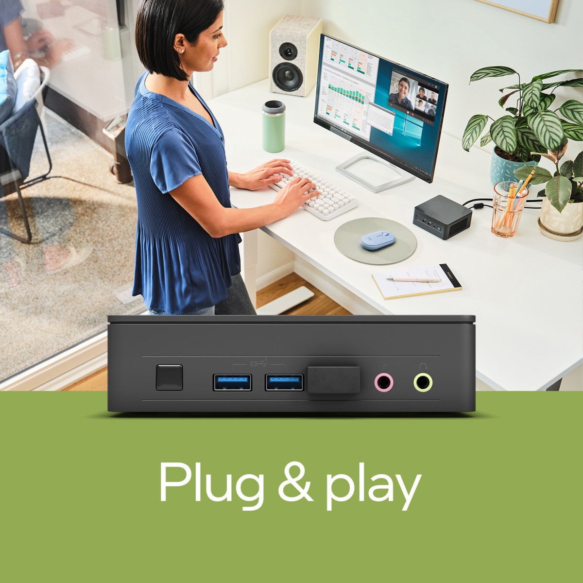 Intel BNUC11ATKC20RA1 - Windows 11, Intel, Celeron 4505, 4 GB DDR4, 64 GB eMMC Mini PC