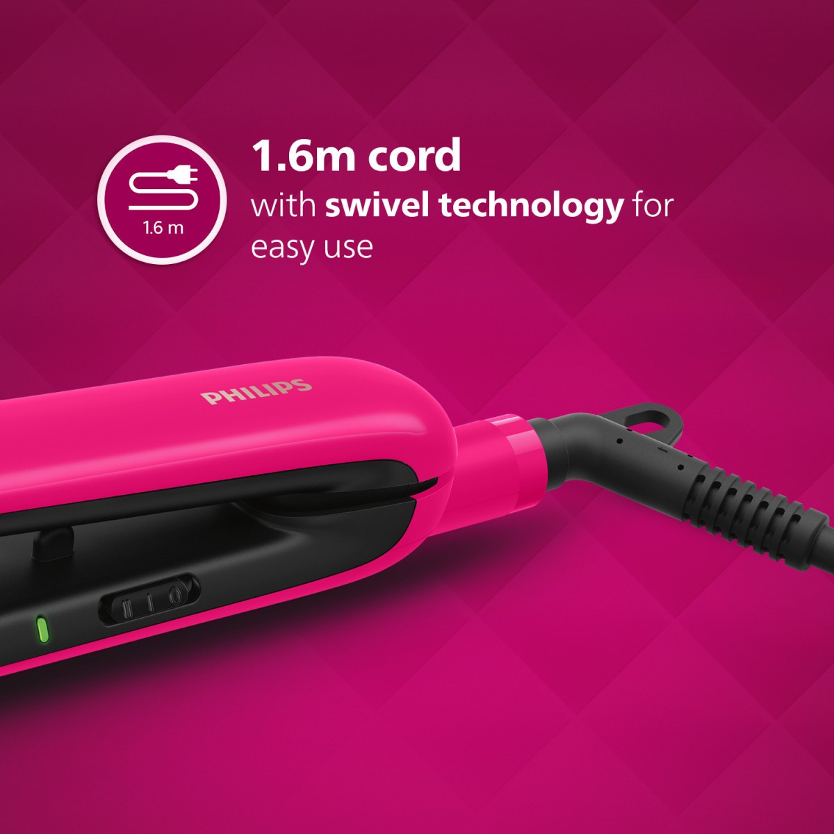 PHILIPS BHS332/00 Hair Straightener (Pink, Black)