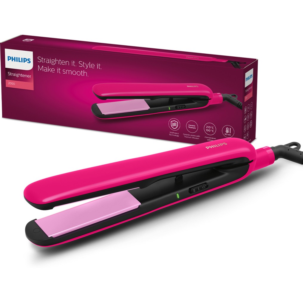 PHILIPS BHS332/00 Hair Straightener (Pink, Black)
