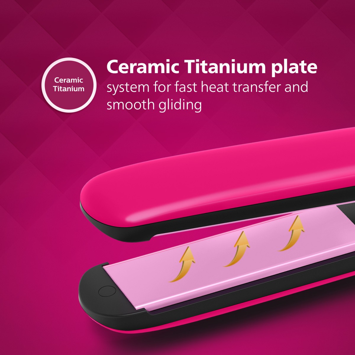 PHILIPS BHS332/00 Hair Straightener (Pink, Black)