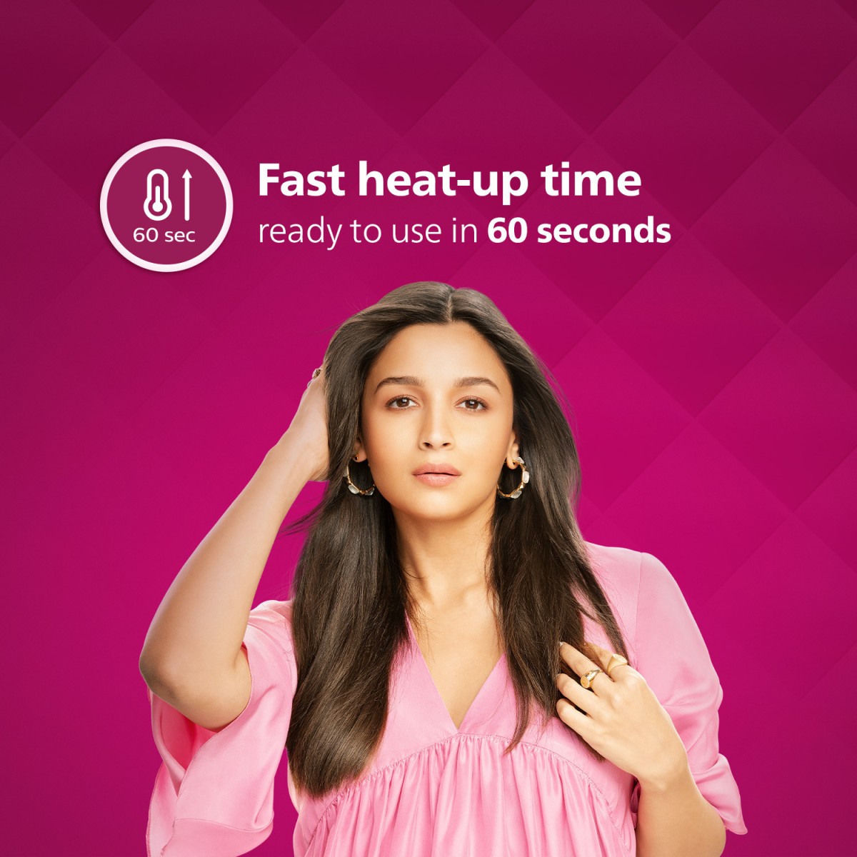 PHILIPS BHS332/00 Hair Straightener (Pink, Black)