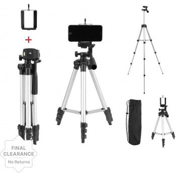 Kubra 3110 for Mobile, DSLR, Mirrorless, Sports & Action Portable Lightweight Aluminum Tripod  (Black, Supports Up to 1500 g)