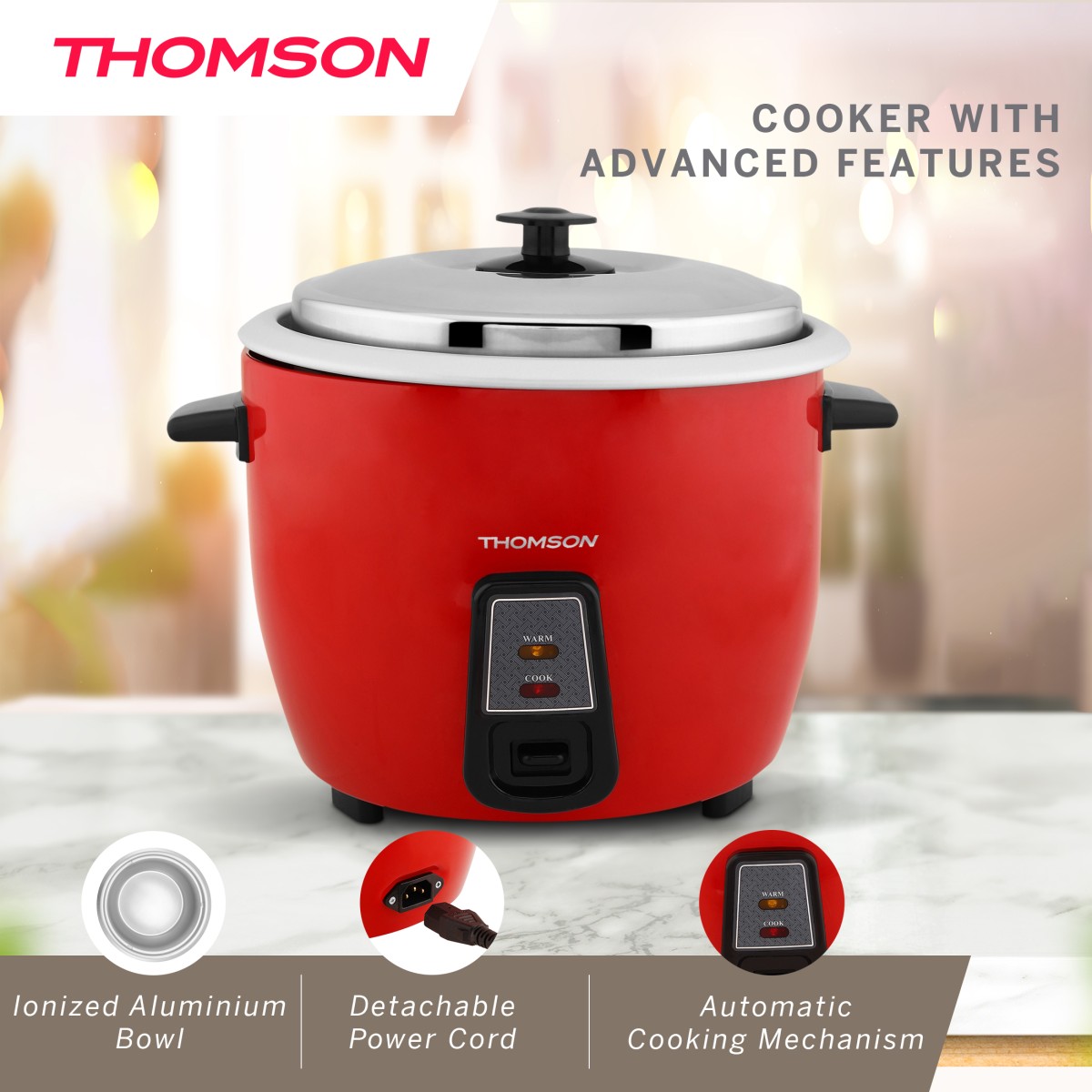 Thomson Primo Electric Rice Cooker (1.5 L, Multicolor)