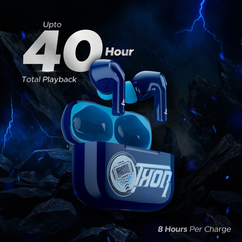 boAt Airdopes 161 Thor Edition w/ 40 HRS Playback, ASAP Charge & IPX5 Rating Bluetooth (Electric Blue, True Wireless) boAt Airdopes 161 Thor Edition w/ 40 HRS Playback, ASAP Charge & IPX5 Rating Bluetooth (Electric Blue, True Wireless)