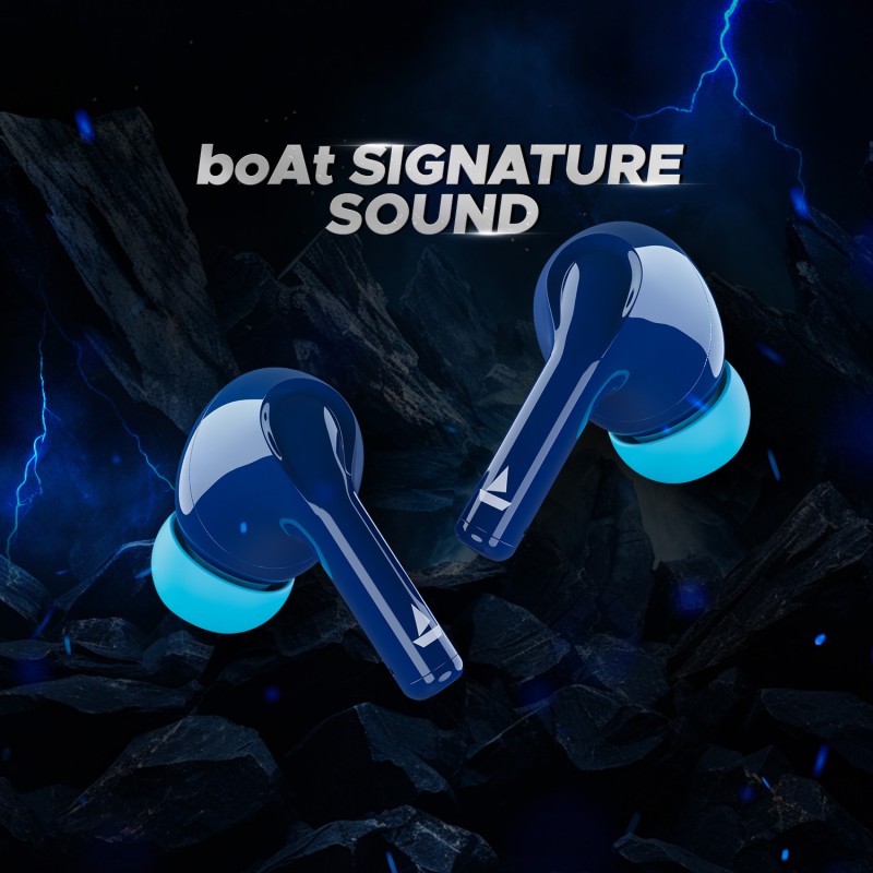 boAt Airdopes 161 Thor Edition w/ 40 HRS Playback, ASAP Charge & IPX5 Rating Bluetooth (Electric Blue, True Wireless) boAt Airdopes 161 Thor Edition w/ 40 HRS Playback, ASAP Charge & IPX5 Rating Bluetooth (Electric Blue, True Wireless)