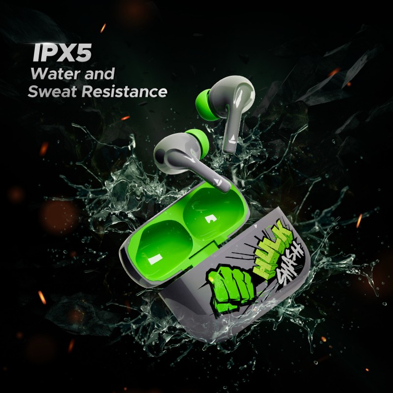boAt Airdopes 161 Hulk Edition w/ 40 HRS Playback, ASAP Charge & IPX5 Rating Bluetooth (Green Fury, True Wireless) boAt Airdopes 161 Hulk Edition w/ 40 HRS Playback, ASAP Charge & IPX5 Rating Bluetooth (Green Fury, True Wireless)
