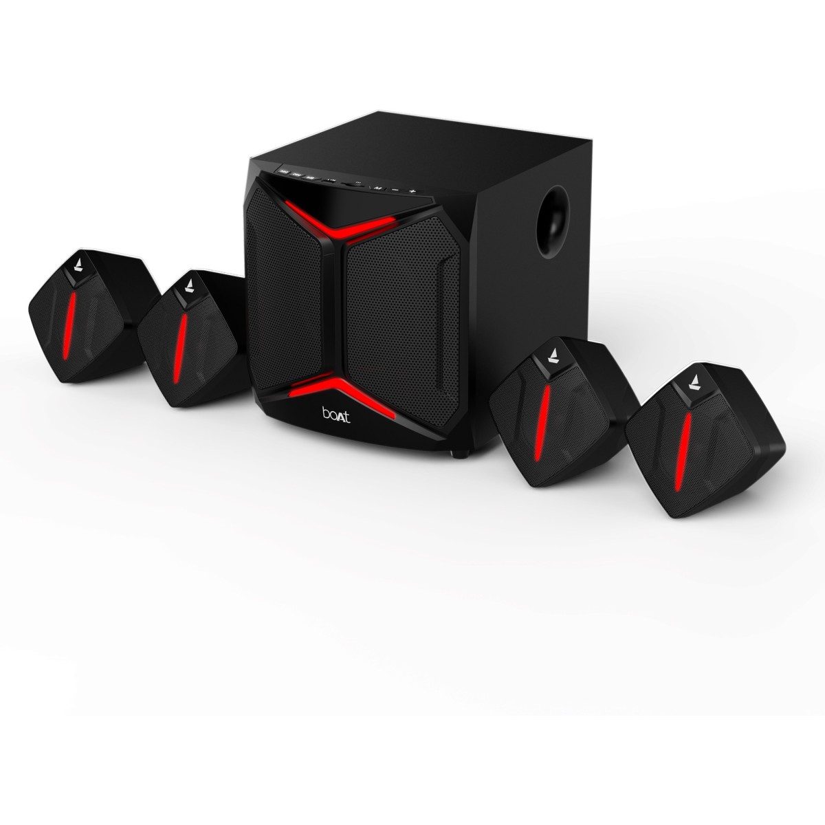 boAt Blitz 2000 Pro with Dynamic RGB LEDs, EQ Modes & Master Remote Contro (Space Black, 4.1 Channel)