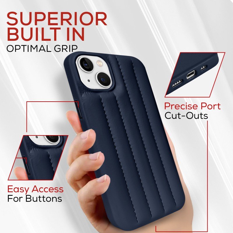 HRX Puffer Back Cover for Apple iPhone 13 (Blue, Puffer) HRX Puffer Back Cover for Apple iPhone 13 (Blue, Puffer)
