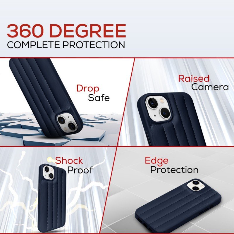 HRX Puffer Back Cover for Apple iPhone 13 (Blue, Puffer) HRX Puffer Back Cover for Apple iPhone 13 (Blue, Puffer)