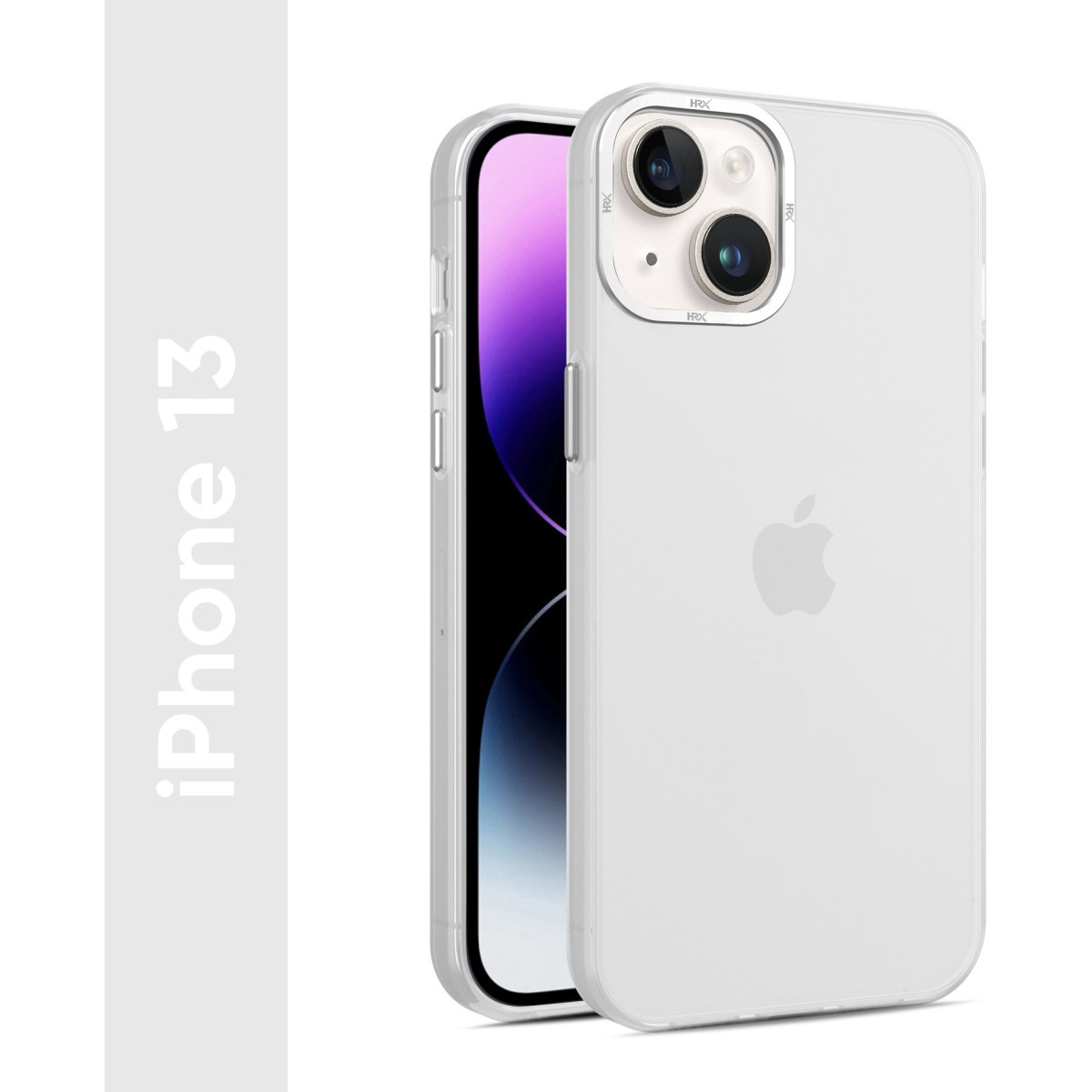 HRX Frosted Back Cover for Apple iPhone 13 (White, Matte Finish)