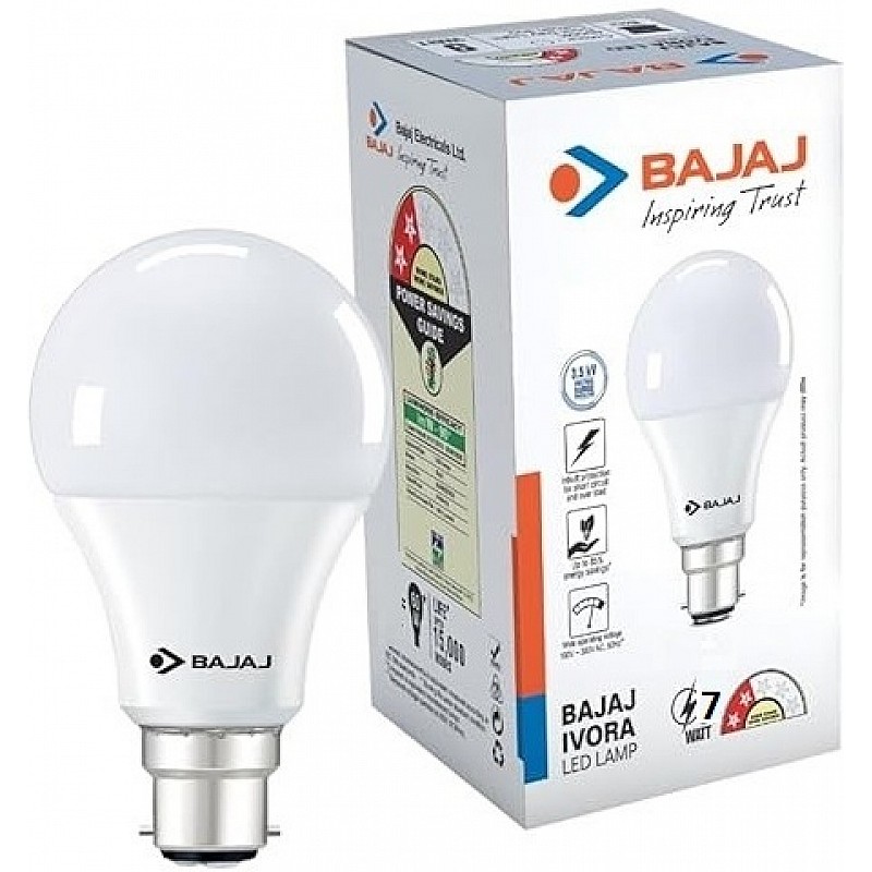 Bajaj LEDz 830028 B22d 7-Watt LED Bulb (Cool Day Light)- 