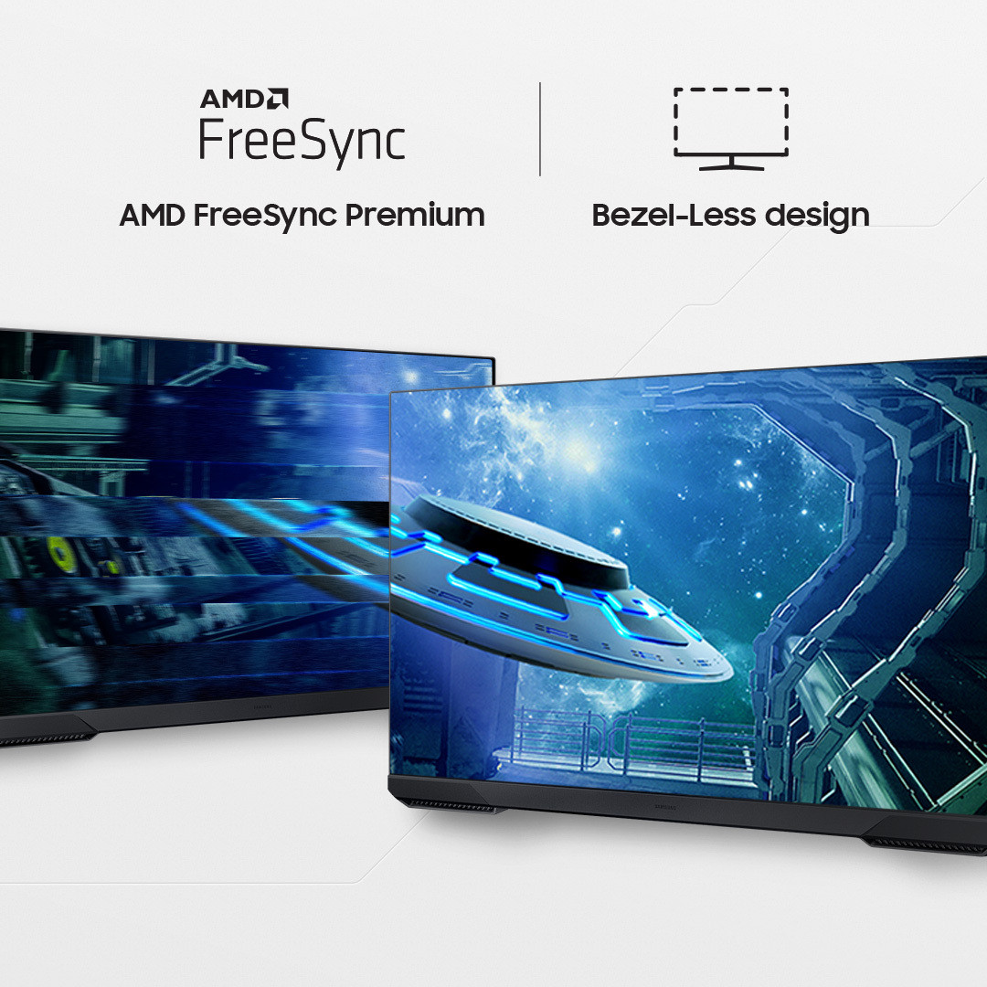 SAMSUNG Odyssey G3 60.96 cm (24 inch) Full HD VA Panel with Height Adjustable Stand, Eye Saver Mode, 3-Sided Borderless Display Flat Gaming Monitor (LS24AG320NWXXL/LS24AG322NWXXL)