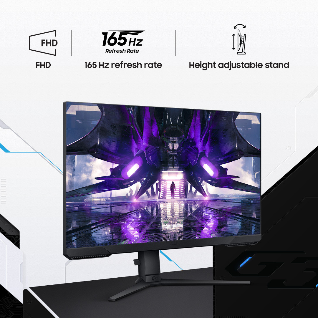 SAMSUNG Odyssey G3 60.96 cm (24 inch) Full HD VA Panel with Height Adjustable Stand, Eye Saver Mode, 3-Sided Borderless Display Flat Gaming Monitor (LS24AG320NWXXL/LS24AG322NWXXL)