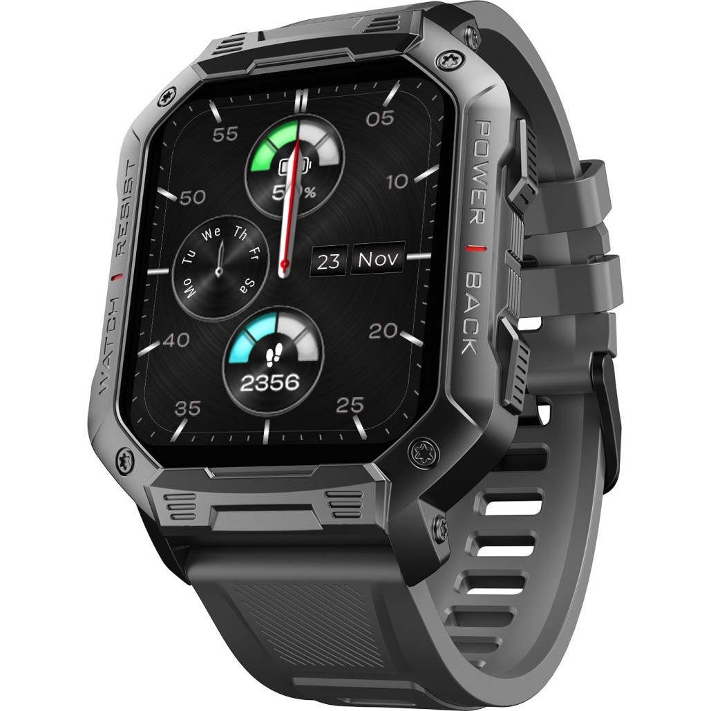 boAt Wave Force with 1.83 inch HD Display and Bluetooth Calling Smartwatch (Cool Grey Strap, Free Size)