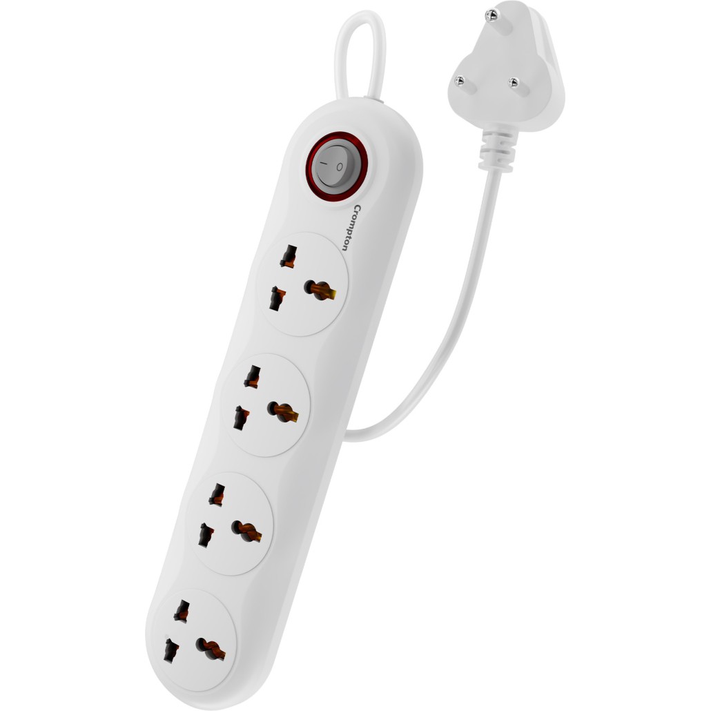 Crompton Powerbox Alpha WX 4 Socket Extension Boards (Grey, White, 2 m