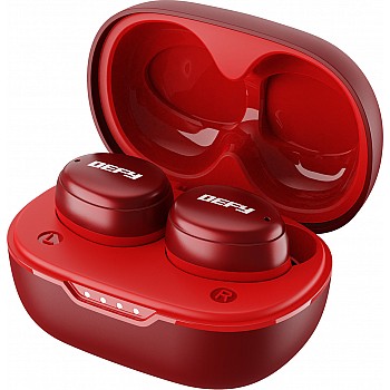 DEFY GravityX with 20 Hours Playback, ENC Technology & Beast Mode Bluetooth  (Ruby Red, In the Ear)