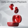 DEFY GravityX with 20 Hours Playback, ENC Technology & Beast Mode Bluetooth  (Ruby Red, In the Ear)