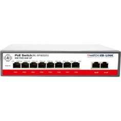 Match LB-Link BL-SF8002, 8 Port PoE Switch 8 Ports 100 Mbps Network Switch (Grey)
