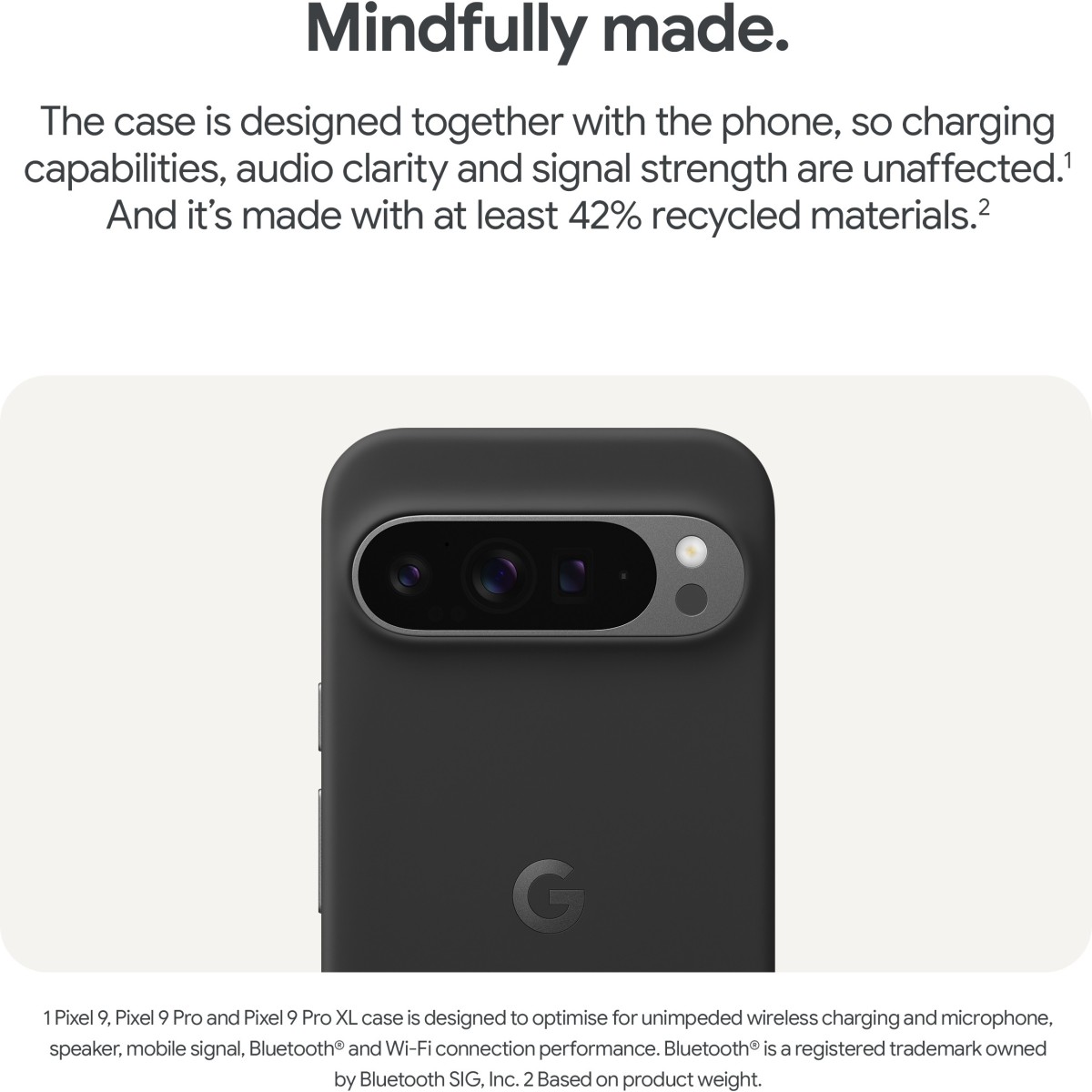 Google Back Cover for Google Pixel 9 Pro XL (Black, Grip Case)