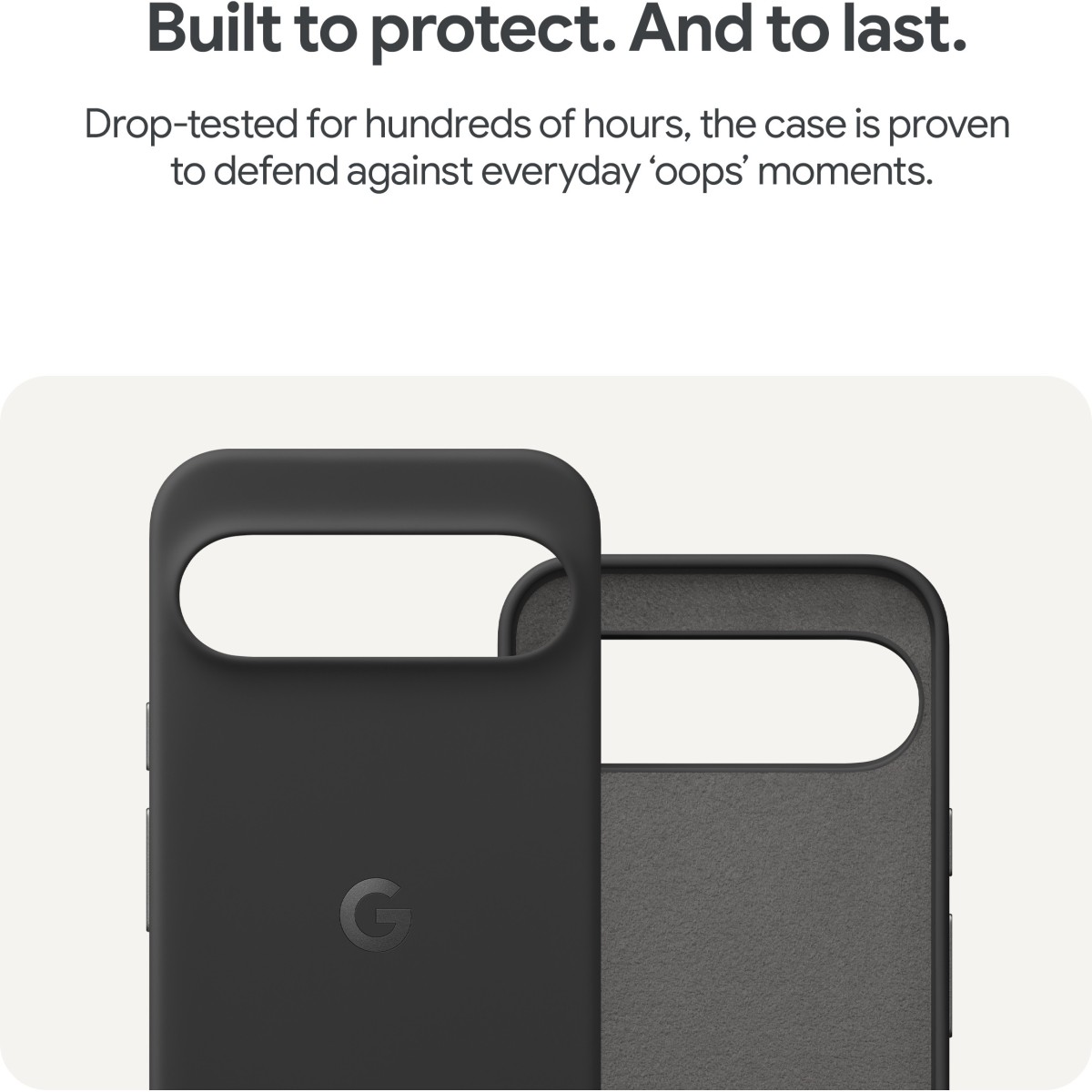 Google Back Cover for Google Pixel 9 Pro XL (Black, Grip Case)