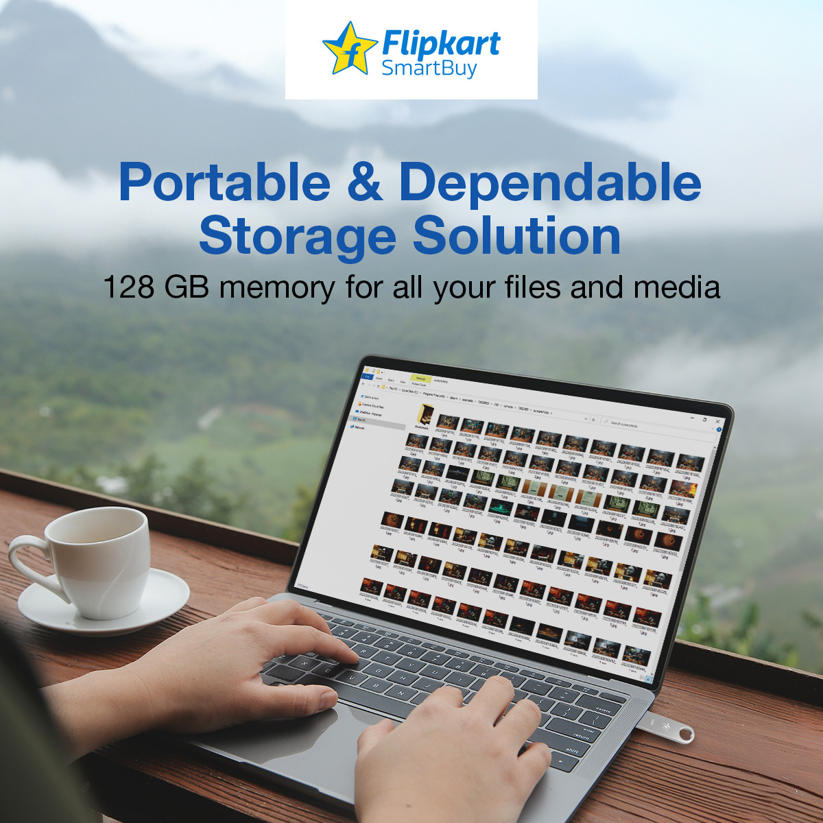 Flipkart SmartBuy FPD128-UR1-20 128 GB Pen Drive Compatible with Desktop Computer, Laptop, Television USB 2.0 Metal Case (Silver)