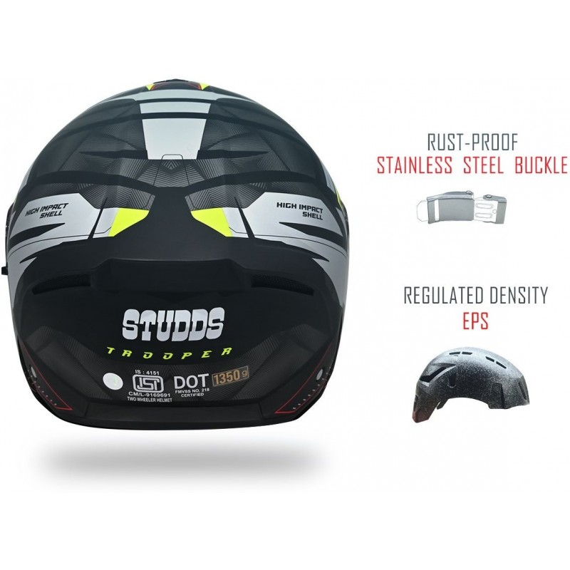 STUDDS Trooper D2 Motorbike Helmet (Multicolor) STUDDS Trooper D2 Motorbike Helmet (Multicolor)