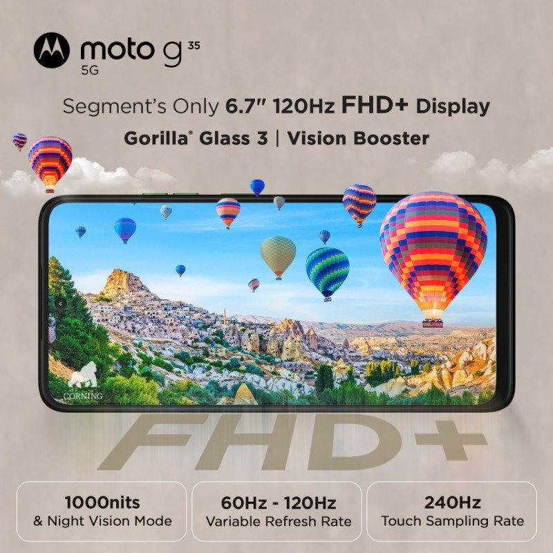 Motorola G35 5G (Midnight Black, 4GB RAM, 128GB Storage) | Powerful Performance | 50MP AI Camera | 5000mAh Battery Motorola G35 5G (Midnight Black, 4GB RAM, 128GB Storage) | Powerful Performance | 50MP AI Camera | 5000mAh Battery