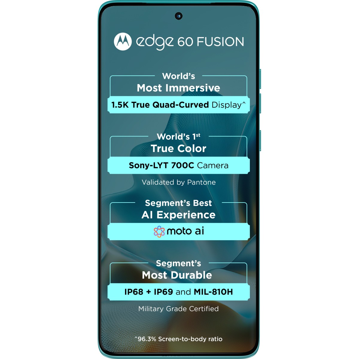 MOTOROLA Edge 60 Fusion 5G (PANTONE Amazonite, 256 GB) (12 GB RAM {open box}