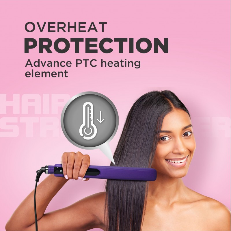 Havells HS4101 Ceramic Plates Fast Heat up Hair Straightener, Straightens & Curls, Suitable for all Hair Types (Purple) Havells HS4101 Ceramic Plates Fast Heat up Hair Straightener, Straightens & Curls, Suitable for all Hair Types (Purple)