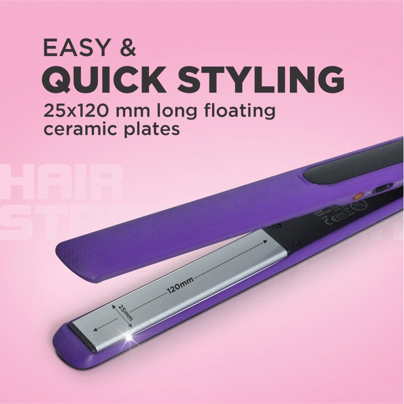 Havells HS4101 Ceramic Plates Fast Heat up Hair Straightener, Straightens & Curls, Suitable for all Hair Types (Purple) Havells HS4101 Ceramic Plates Fast Heat up Hair Straightener, Straightens & Curls, Suitable for all Hair Types (Purple)