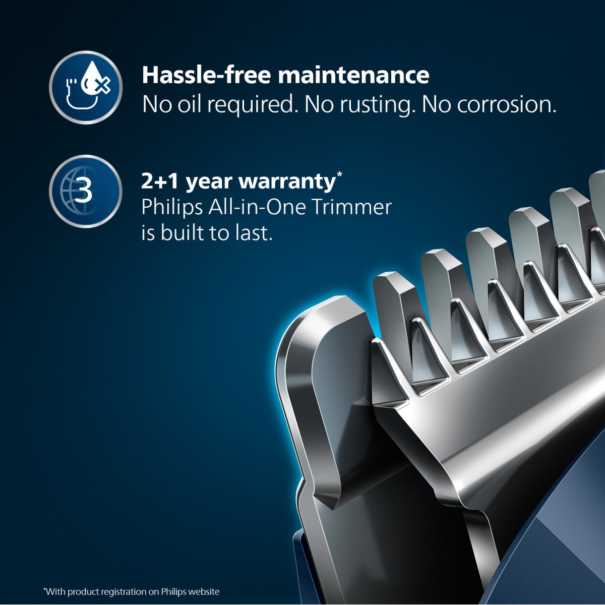 PHILIPS MG3724/30 Trimmer 60 min Runtime 7 Length Settings (Black)