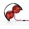 Sony mdrzx310ap over-head headphones with mic red