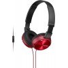Sony mdrzx310ap over-head headphones with mic red Sony mdrzx310ap over-head headphones with mic red