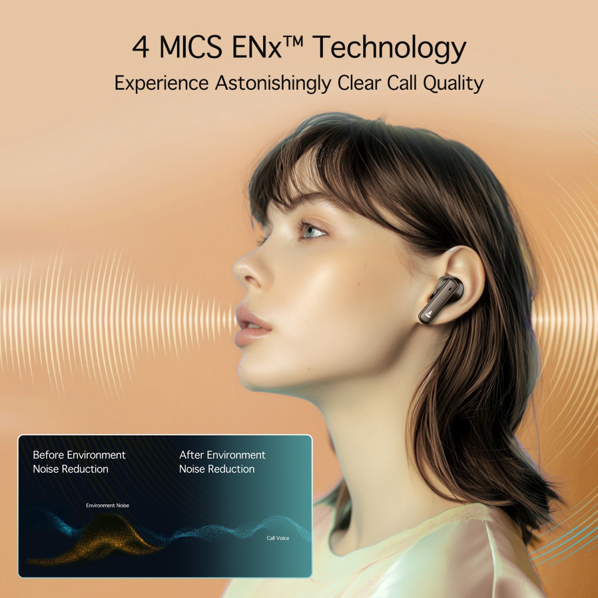 boAt Airdopes 181 Pro w/ 100 HRS Playback, 4 Mics ENx Technology & ASAP Charge Bluetooth (Mocha Elegance, True Wireless)