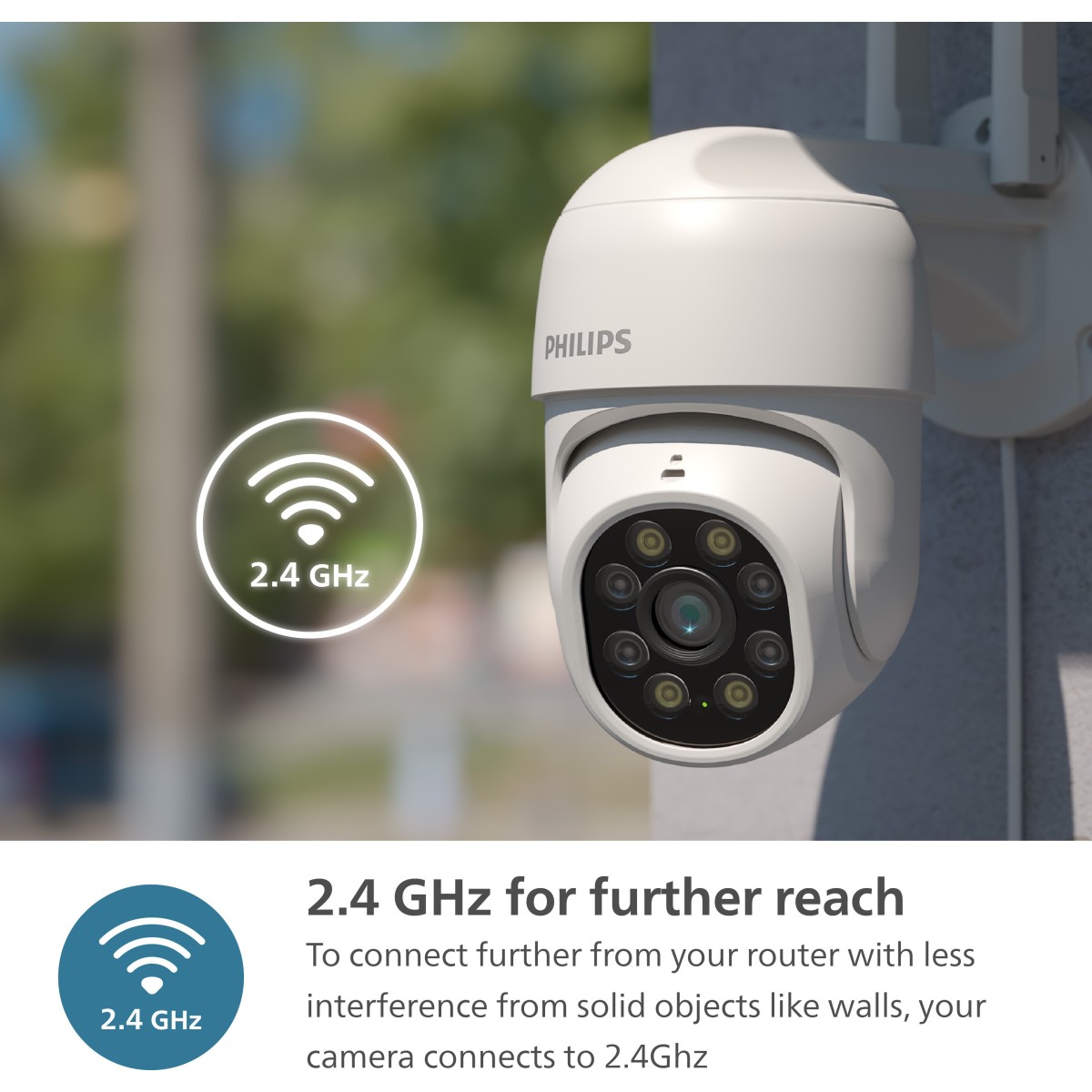 PHILIPS HSP 3800, 2MP, Color Night Vision, 2-Way Talk, Weatherproof WiFi CCTV Outdoor Security Camera (128 GB, 4 Channel)