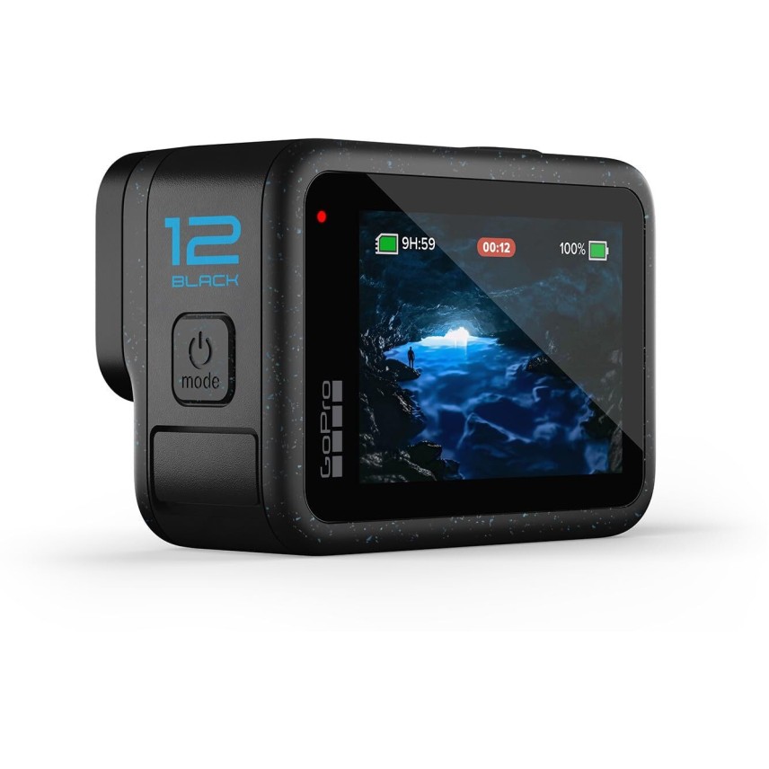 GoPro HERO12 DualLCDScreens 5.3K60 UltraHDVideo HyperSmooth 6.0withAutoBoostWaterproof Sports and Action Camera (Black, 27 MP)
