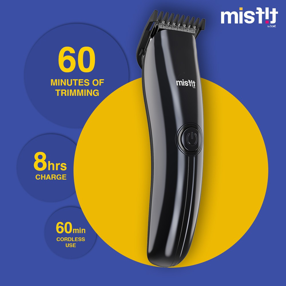 Misfit by boAt T30 Runtime: 60 mins Trimmer for Men (Black)