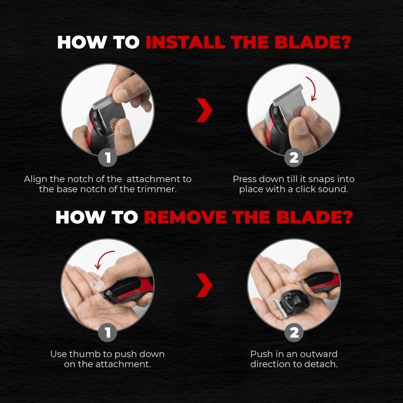 Beardo Ape-X 3-in-1 Multipurpose Trimmer for Men Grooming Kit Black Beardo Ape-X 3-in-1 Multipurpose Trimmer for Men Grooming Kit Black